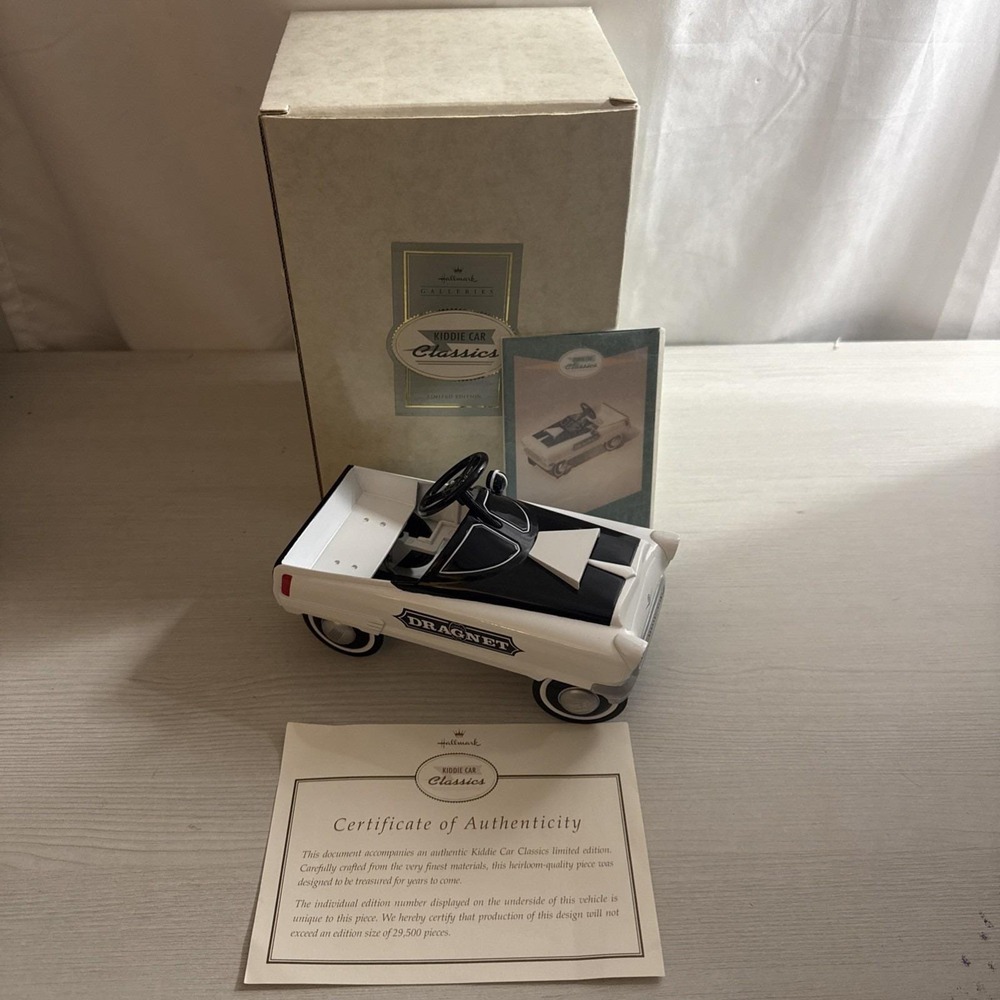 Vintage Hallmark Kiddie Classics 1956 Garton Dragnet Police Car Box, COA & Card - Picture 1 of 16